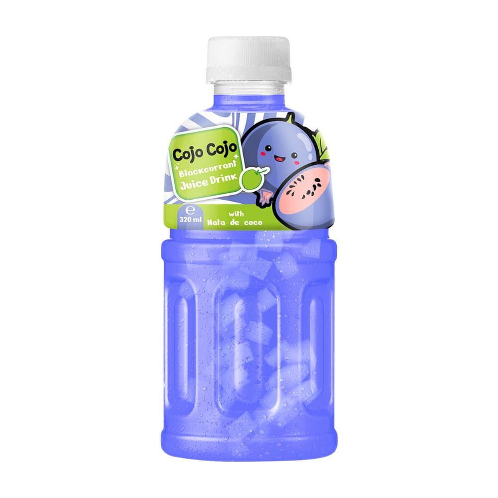 VINUT Minuman Jus Blackcurrant, Dengan Nata De Coco, Botol PET, (320 mL)