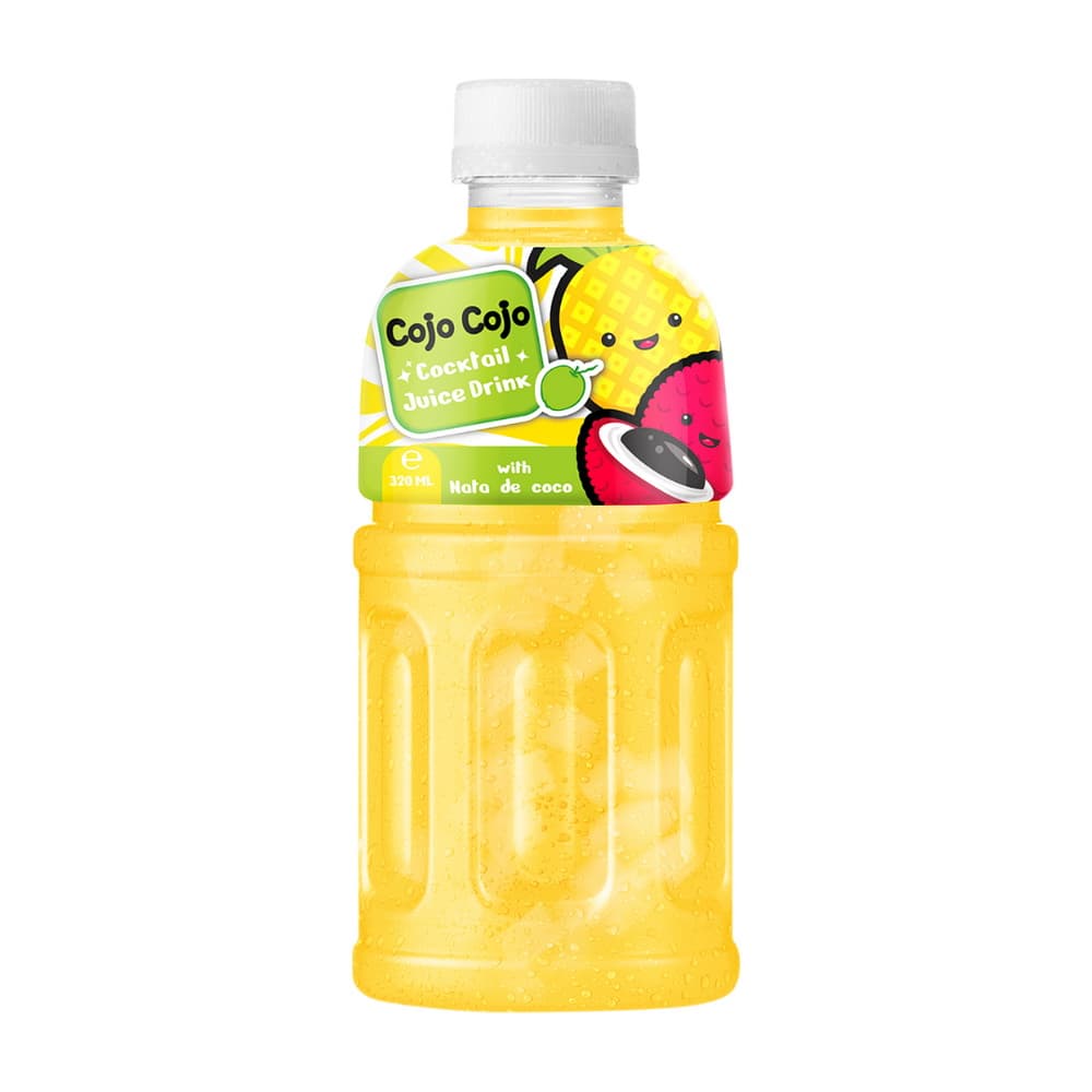 VINUT Minuman Jus Koktel, Dengan Nata De Coco, Botol PET, (320 mL)