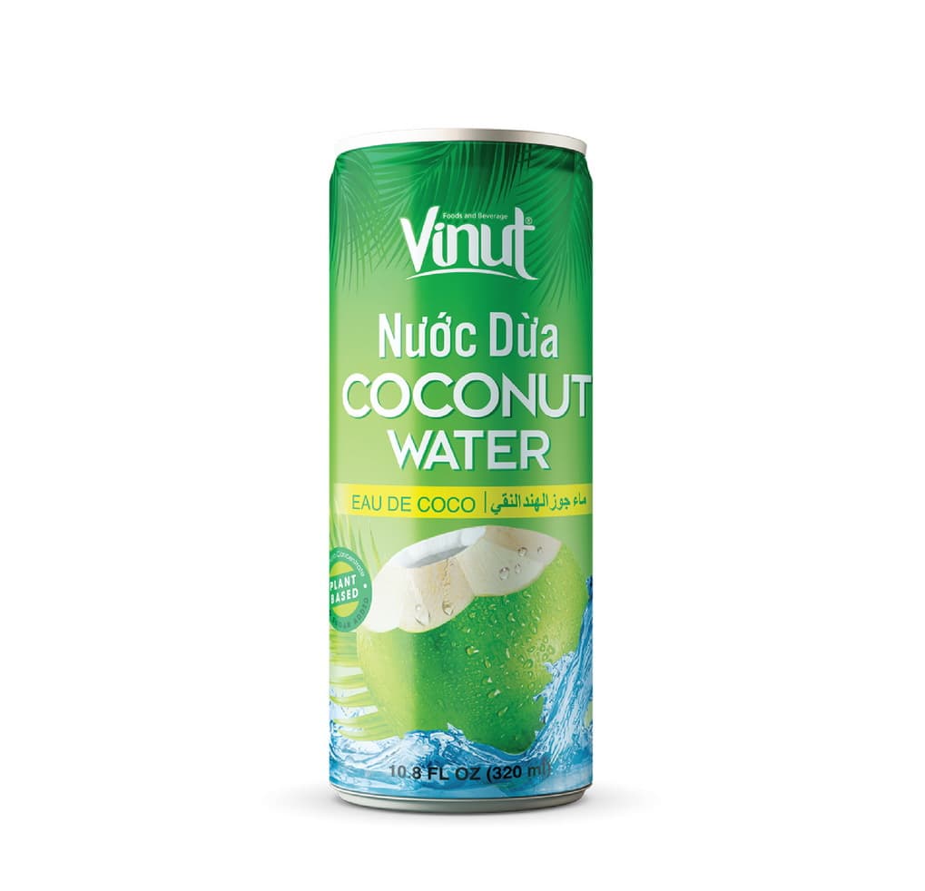 VINUT Air Kelapa, Berasaskan Tumbuhan, Tin, 10.8 fl oz 320 mL