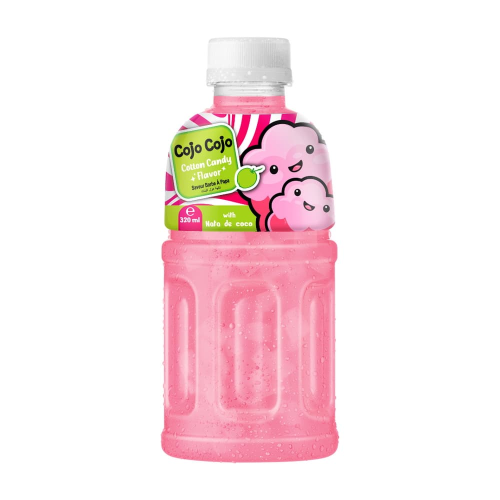 VINUT Minuman Perisa Gula-gula Kapas, Dengan Nata De Coco, Botol PET, (320 mL)