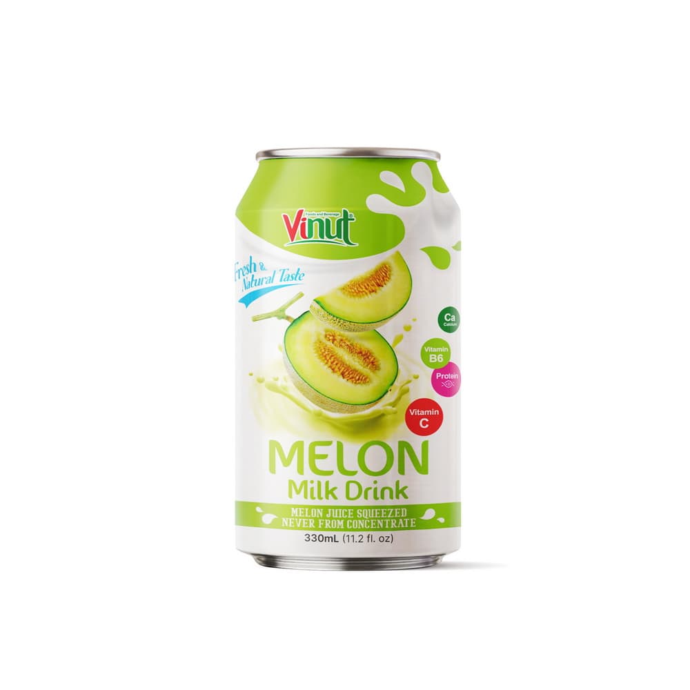 VINUT Minuman Susu Tembikai, Rasa Segar & Semula Jadi, Bukan Daripada Pekatan, Tin, 11.2 fl oz (330 mL)