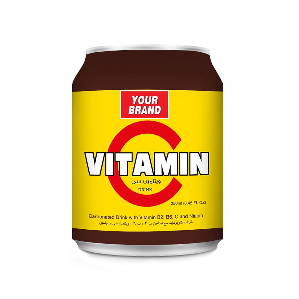 the VINUT brand Vitamin C Drink, Carbonated, Can, 8.45 fl oz 250 mL